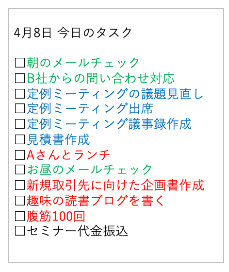 タスクリスト