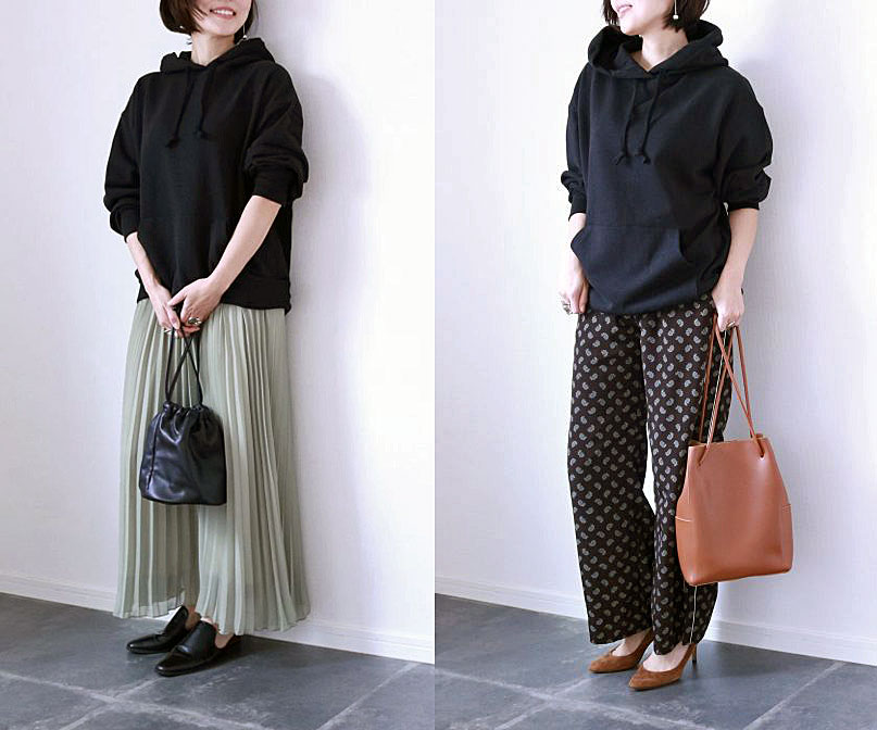 ラクだけどしっかりおしゃれ♪UNIQLO「スウェットオーバーサイズプルパーカ」コーデ術3つ