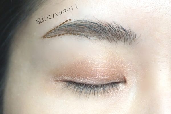 眉は短く