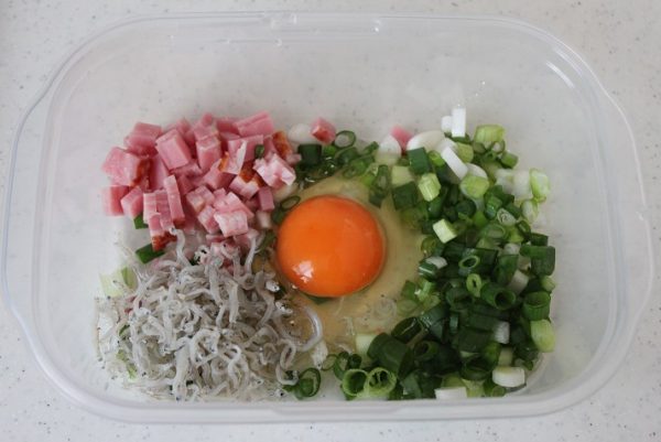 レンジチャーハンの材料