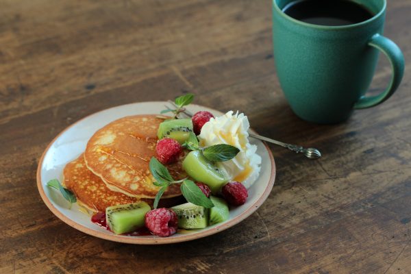 パンケーキ朝ごはん