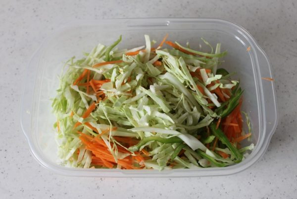 千切り野菜