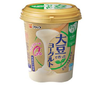 (独自製法によるなめらかな食感。フジッコの「大豆でつくったヨーグルト」)