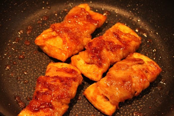 油揚げの肉巻き