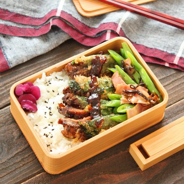 缶詰で楽ちん!「さんまの大葉巻き」「いんげん塩昆布バター」2品弁当