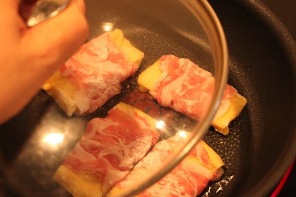 油揚げの肉巻き