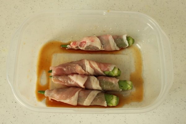 豚肉とオクラ