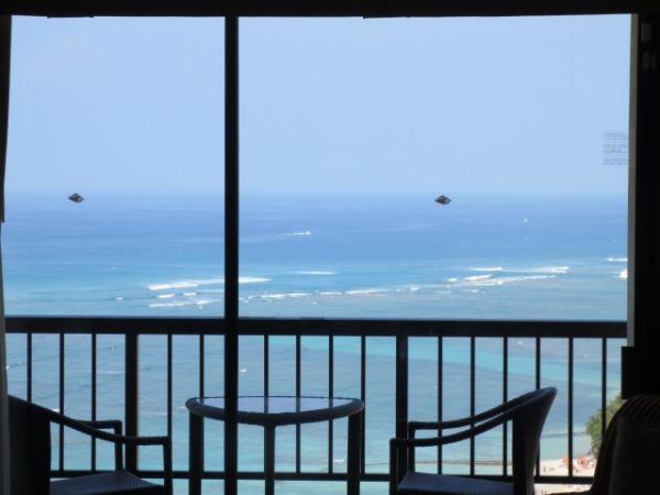 海が見えるベランダ
