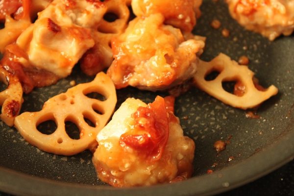 鶏ももれんこんおかず
