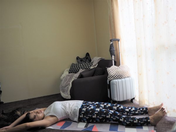 体をストレッチ