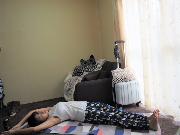 体をストレッチ