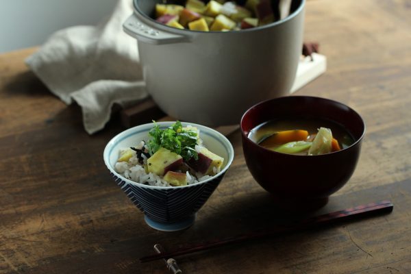 新米ごはんの和朝食