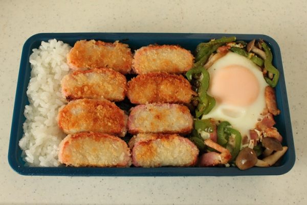 2品弁当の詰め方
