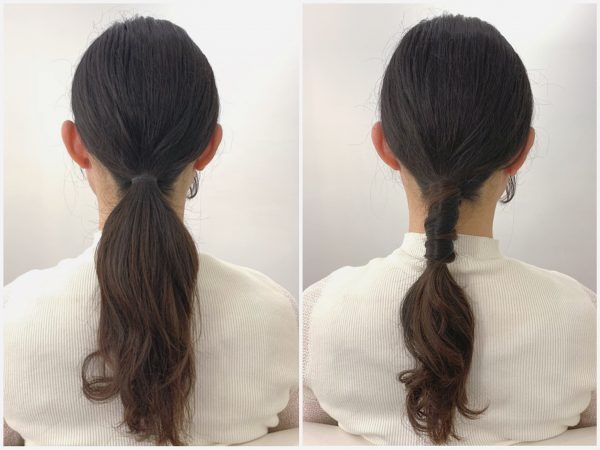 小顔効果バッチリ！首が長くキレイに見えるロングヘアアレンジ