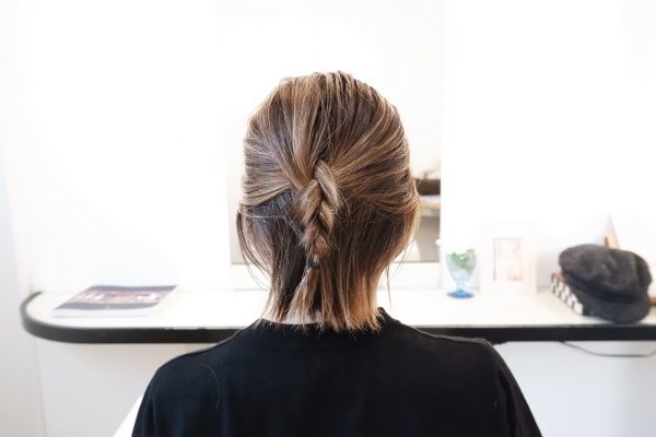 三つ編みヘアアレンジ