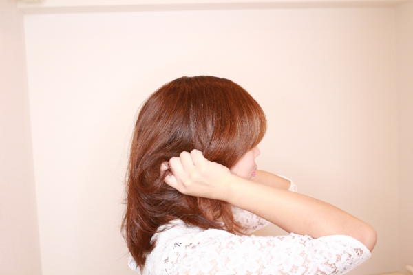 ヘアクリームをつける