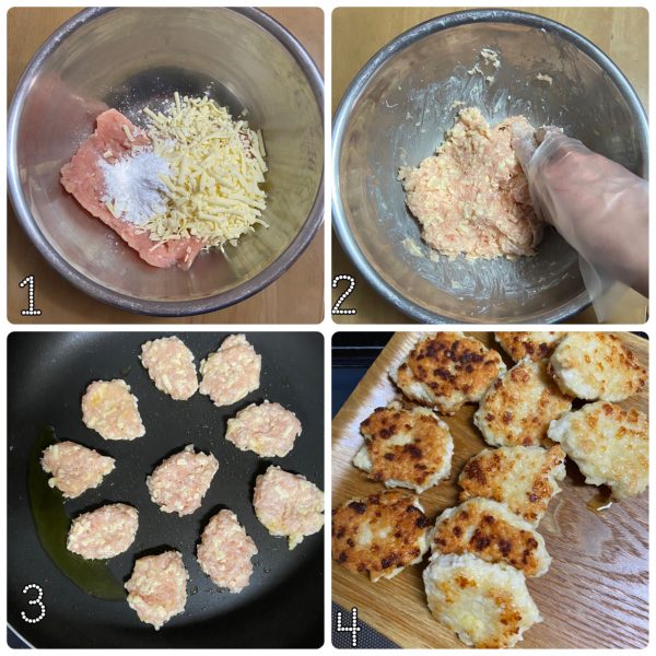 チーズがカリッ！混ぜて焼くだけで簡単「チーズチキンナゲット」の作り置き