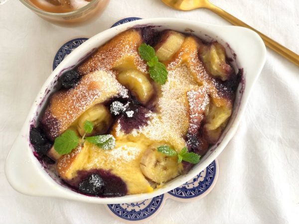 レンジにおまかせ！時短カンタン「バナナのパンプティング」　by:料理家 齋藤菜々子さん