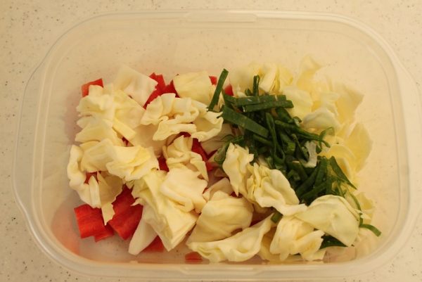 野菜とそぼろ