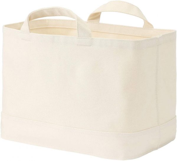 小物、服、おもちゃ…何でもOKの頼れる収納アイテム「無印良品 持ち手付帆布バスケット」