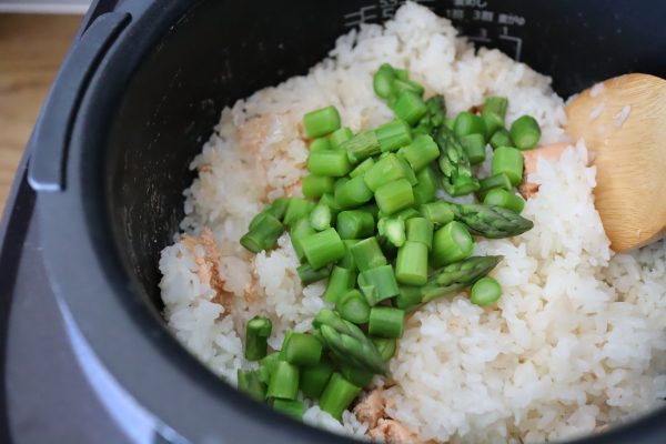 アスパラたらこご飯
