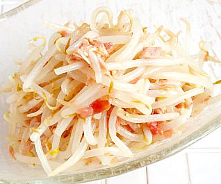 レンジだけで完成！簡単作り置き「もやしの梅ナムル」