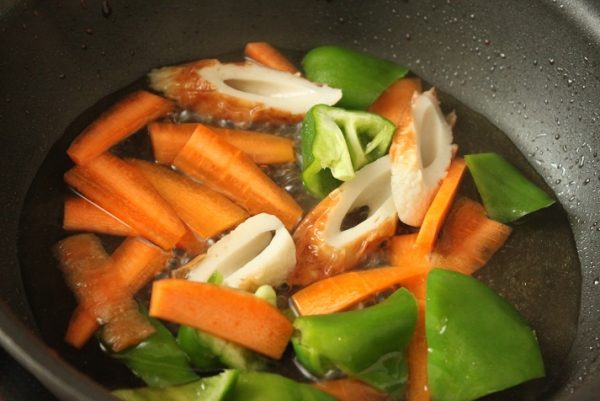 ちくわと野菜のおかか梅
