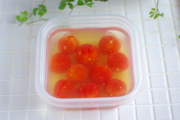 「プチトマトのだしびたし」