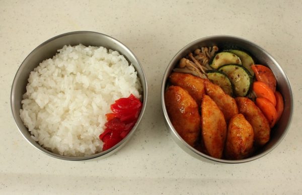 2品弁当の詰め方