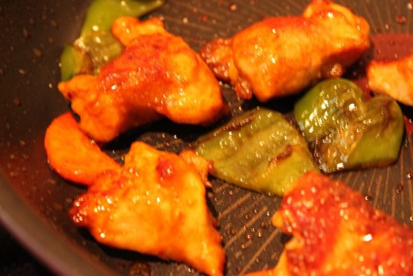 鶏肉のカレーケチャップ照り焼き