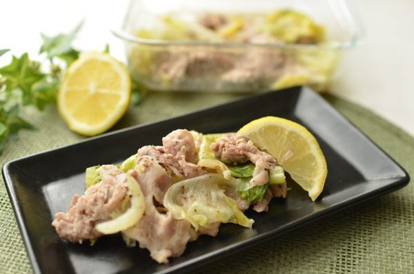 レモンとしょうがで簡単「レンジ豚」