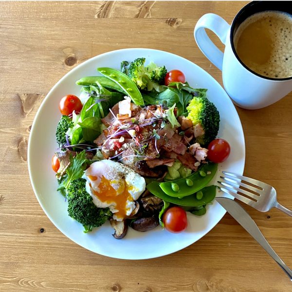 ダイエット中のたんぱく質多めの朝食