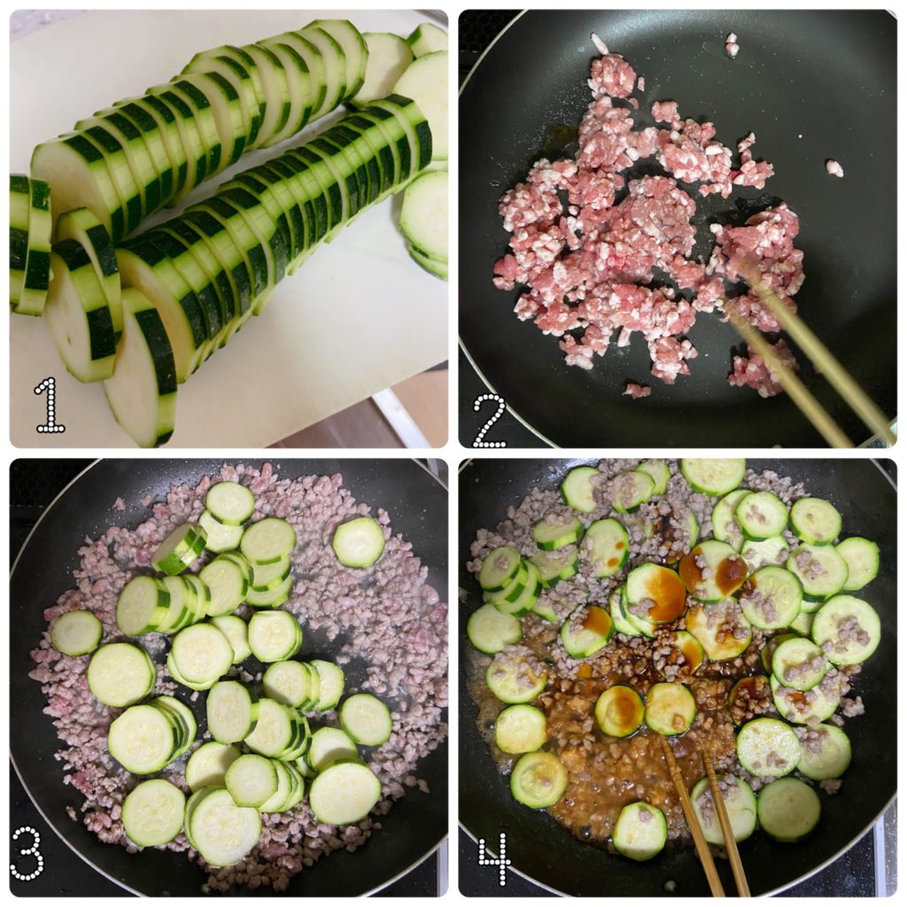お弁当にも使える作り置き！簡単「ズッキーニとひき肉の味噌炒め」
