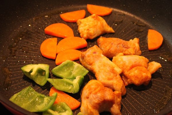 鶏肉のカレーケチャップ照り焼き