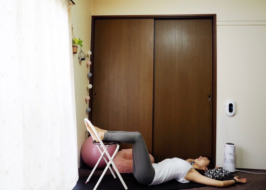 肩のストレッチ
