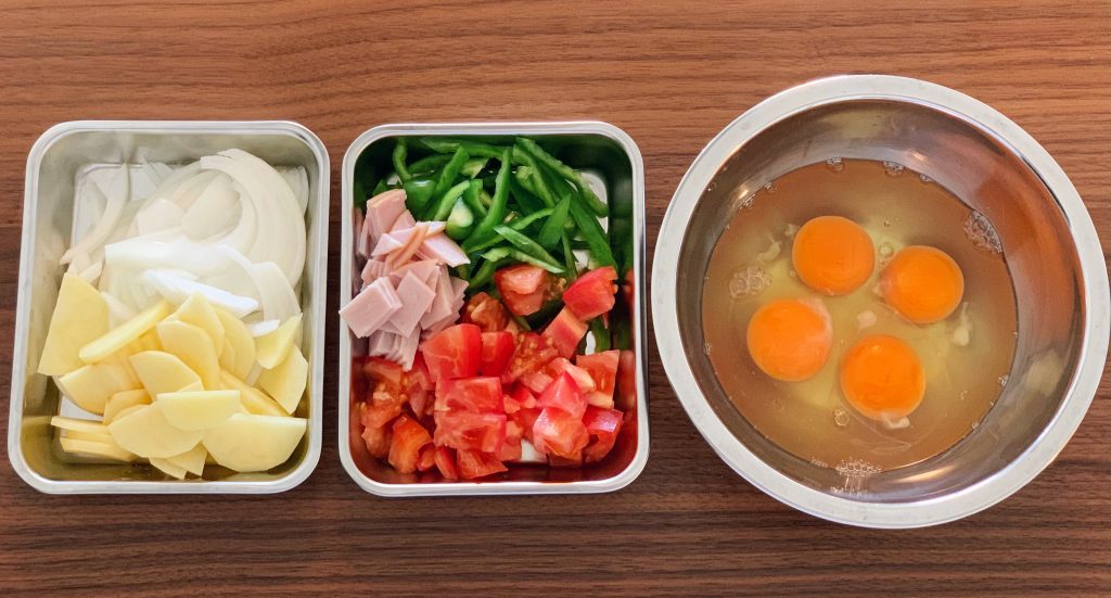 スパニッシュオムレツの材料