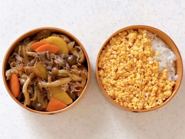 2品弁当の詰め方