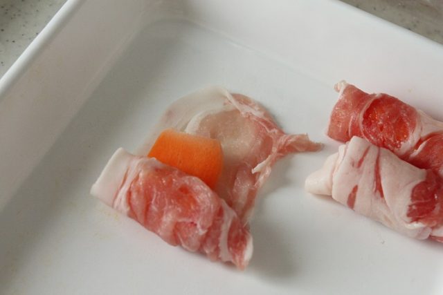 にんじん肉巻き
