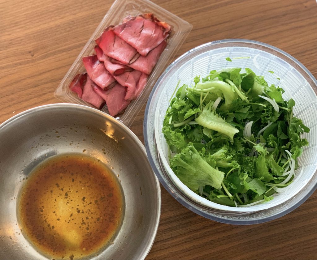 ローストビーフサラダの材料