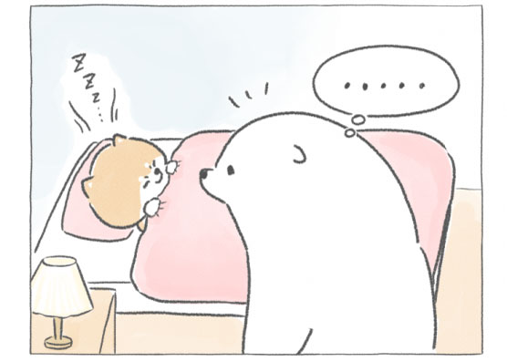 【四コマ漫画】vol.13「起こしかた」｜おはよう！おしばと愉快な仲間たち