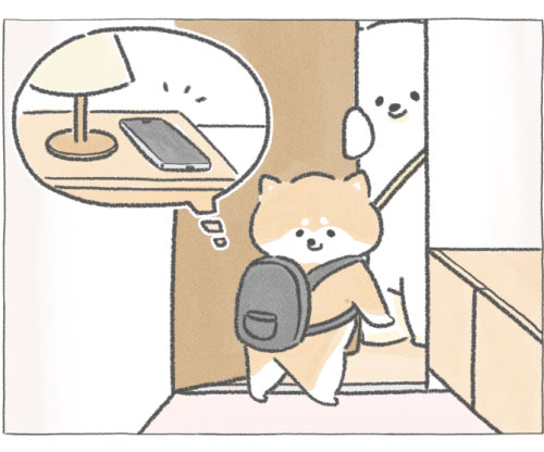 【四コマ漫画】vol.10「忘れもの」｜おはよう！おしばと愉快な仲間たち