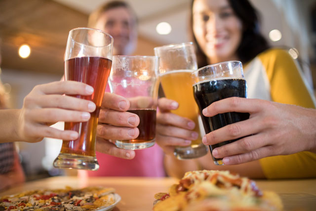 ビールで乾杯