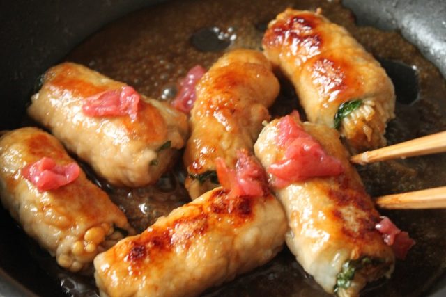 えのきの肉巻き 梅ポン酢味
