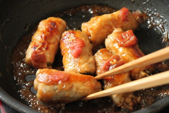 えのきの肉巻き 梅ポン酢味