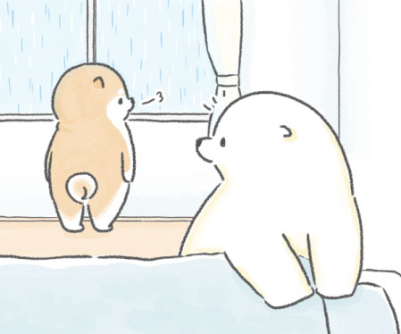 【四コマ漫画】vol.16「ごきげん」｜おはよう！おしばと愉快な仲間たち