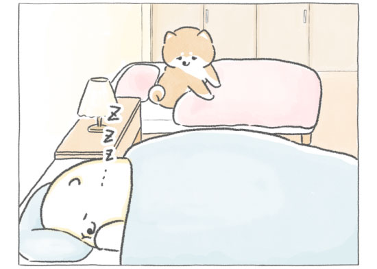 【四コマ漫画】vol.14「朝のパンまつり」｜おはよう！おしばと愉快な仲間たち