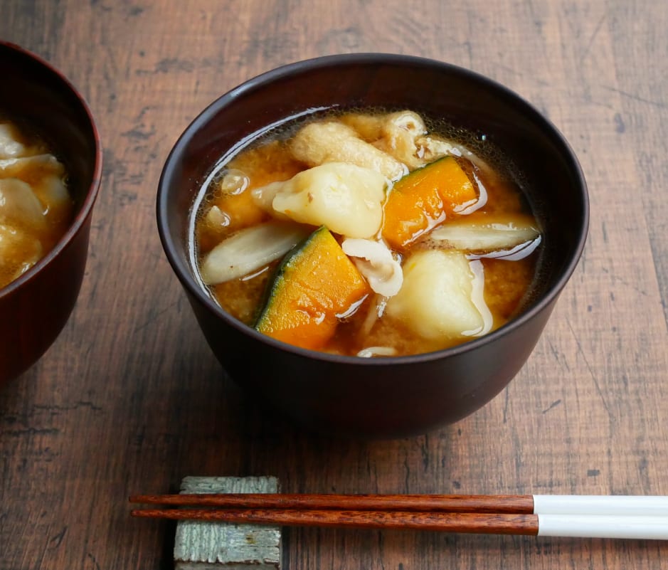 もちもち食感がたまらない！簡単「かぼちゃのすいとん風」