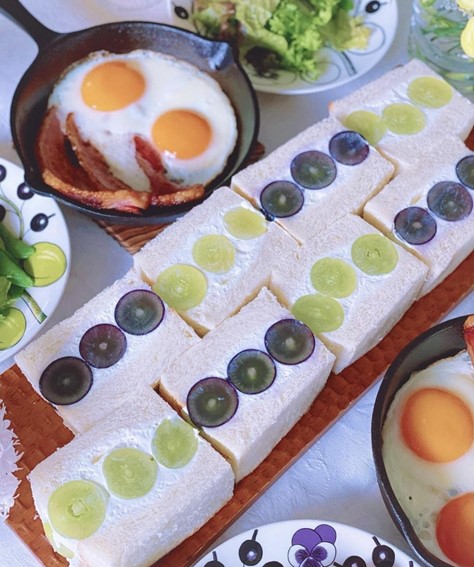 葡萄のフルーツサンド