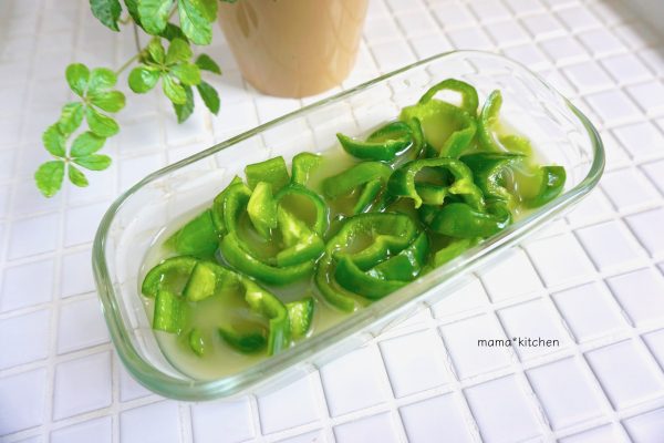地味だけどおいしい作り置き!火いらず簡単「ピーマンのわさび漬け」