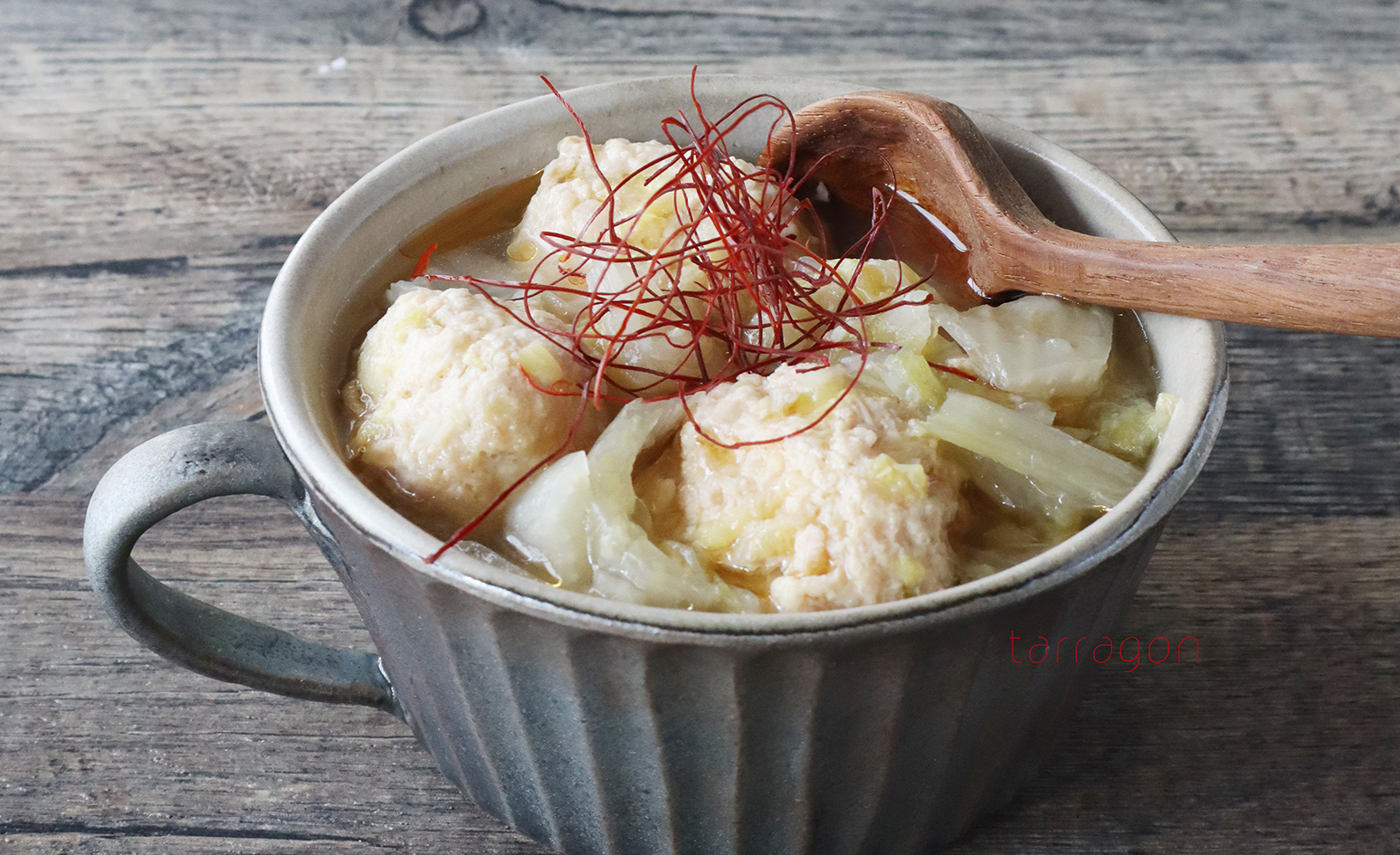 レンジで簡単朝ごはん！「白菜と肉団子のあったかスープ」